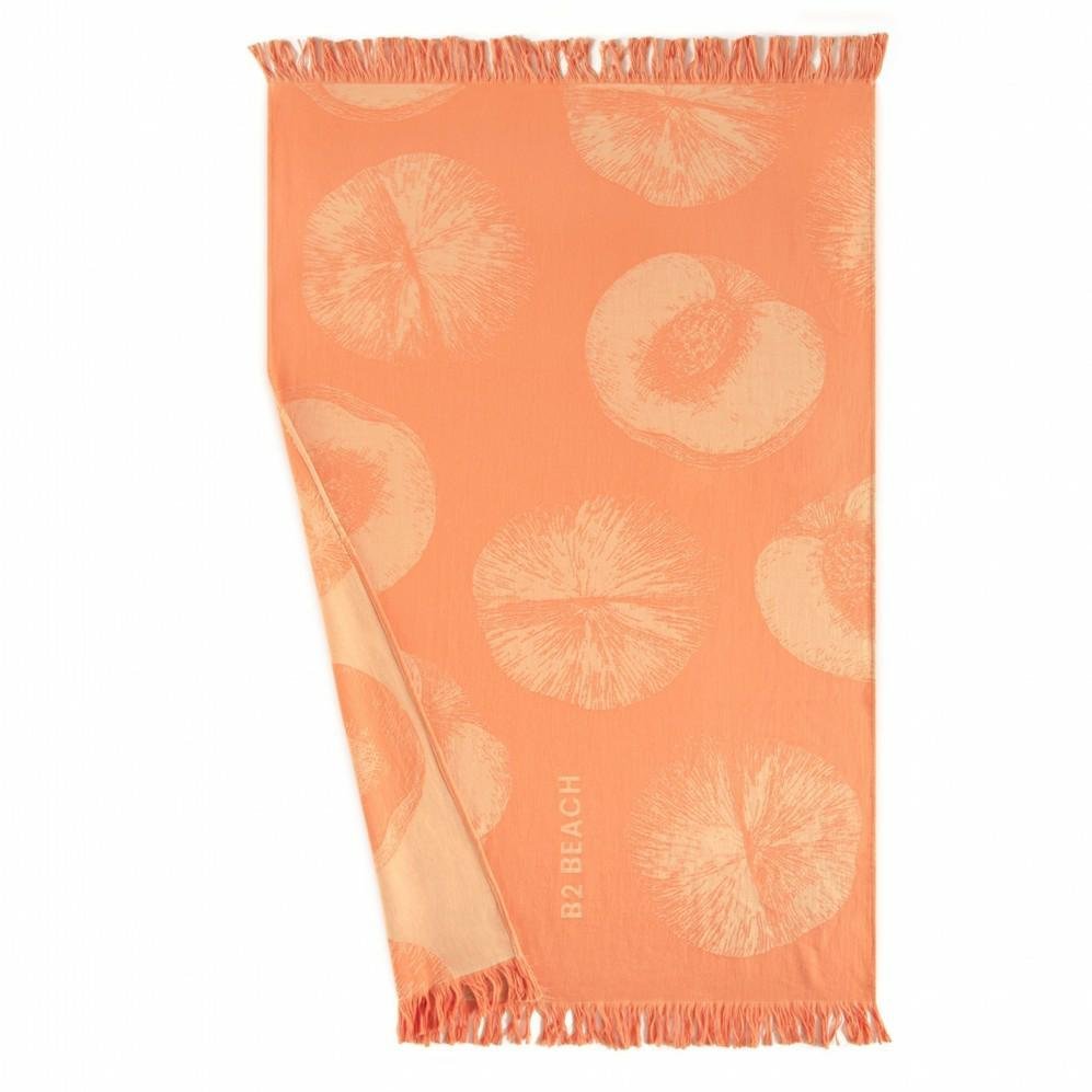 Ręcznik plażowy 100x160 Fouta Apricot pomarańczowy Zwoltex