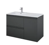 Szafki łazienkowe - Elita 168154 SZAFKA podumywalkowa SPLIT 100 2S P CARGO ANTHRACITE MATT PDW - miniaturka - grafika 1