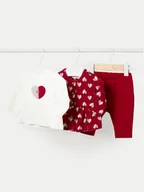 Bluzki damskie - Mayoral Komplet bluza, bluzka i spodnie 2785 Kolorowy Regular Fit - miniaturka - grafika 1