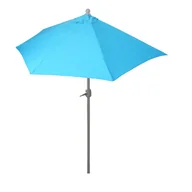 Parasole ogrodowe - Parla parasol półokrągły, parasol balkonowy, UV 50+ poliester/aluminium 3kg ~ 270cm turkusowy bez stojaka - miniaturka - grafika 1