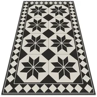 Dywany - Modny dywan winylowy Czarno-białe gwiazdy 140x210 cm - miniaturka - grafika 1