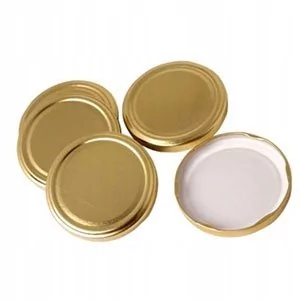 Zakrętki Do Słoików Złote Wieczko Fi 82 Mm / 4 10 Szt - Pozostałe akcesoria kuchenne - miniaturka - grafika 1