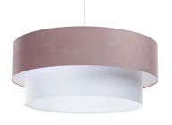 Lampy stojące - Biało-różowa lampa wisząca z dwuczęściowym abażurem - S434 Orillo - miniaturka - grafika 1