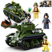 Klocki - Sluban KLOCKI CZOŁG T-34 M38 347 EL. B0686 - SB0686 B0686 - miniaturka - grafika 1