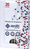 Wkłady do długopisów - Zenith Wkład do długopisu 4/20 niebieski 20szt ZENITH - miniaturka - grafika 1