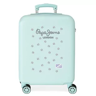 Pepe jeans Becca Walizka kabinowa Turkusowa 38x55x20 cms Sztywne zapięcie z boku 35L 2,74 kg 4 koła Bagaż ręczny, niebieski, Talla única, Walizka kabinowa - Walizki - miniaturka - grafika 1