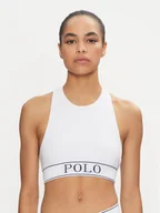 Koszulki sportowe damskie - Polo Ralph Lauren Biustonosz top 4P3007 Biały - miniaturka - grafika 1