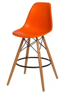 Taborety i hokery - D2.Design Krzesło barowe 46x54x105cm P016W PP pomarańczowe 5902385725217 - miniaturka - grafika 1