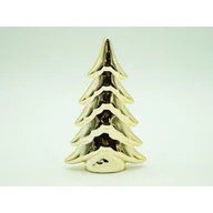 Ozdoby bożonarodzeniowe - Figurka ceramiczna Choinka złoty 16,5 cm - miniaturka - grafika 1