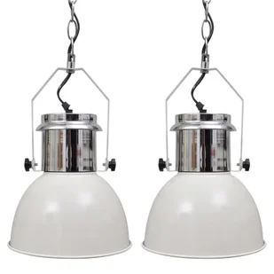 vidaXL Nowoczesna, biała lampa wisząca x 2 - Lampy sufitowe - miniaturka - grafika 1