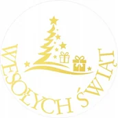 Akcesoria BHP - ŚWIĄTECZNE NAKLEJKI WESOŁYCH ŚWIĄT na PREZENT 100 sztuk ozdobne dekoracyjne - miniaturka - grafika 1