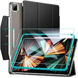 ESR Etui do tabletu Etui Ascend Trifold Apple iPad Pro 12.9 2021 Black + Szkło hartowane ESR312GRY - Etui do tabletów - miniaturka - grafika 1