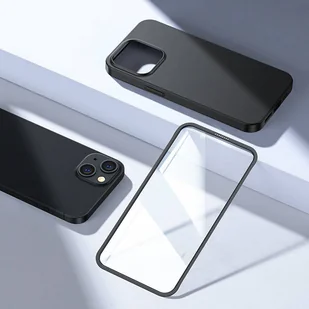 Joyroom 360 Full Case etui pokrowiec do iPhone 13 obudowa na tył i przód + szkło hartowane czarny (JR-BP927 black) - Etui i futerały do telefonów - miniaturka - grafika 9