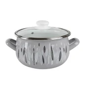 Garnki - Garnek emaliowany pyza AUTUMN szary pokrywka 22 cm 5,3 l - miniaturka - grafika 1