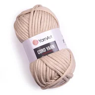 Pasmanteria - Włóczka Mini Marshmallow Z Wypełnieniem Yarnart Cord Yarn Nr 753 Beżowy 73M - miniaturka - grafika 1