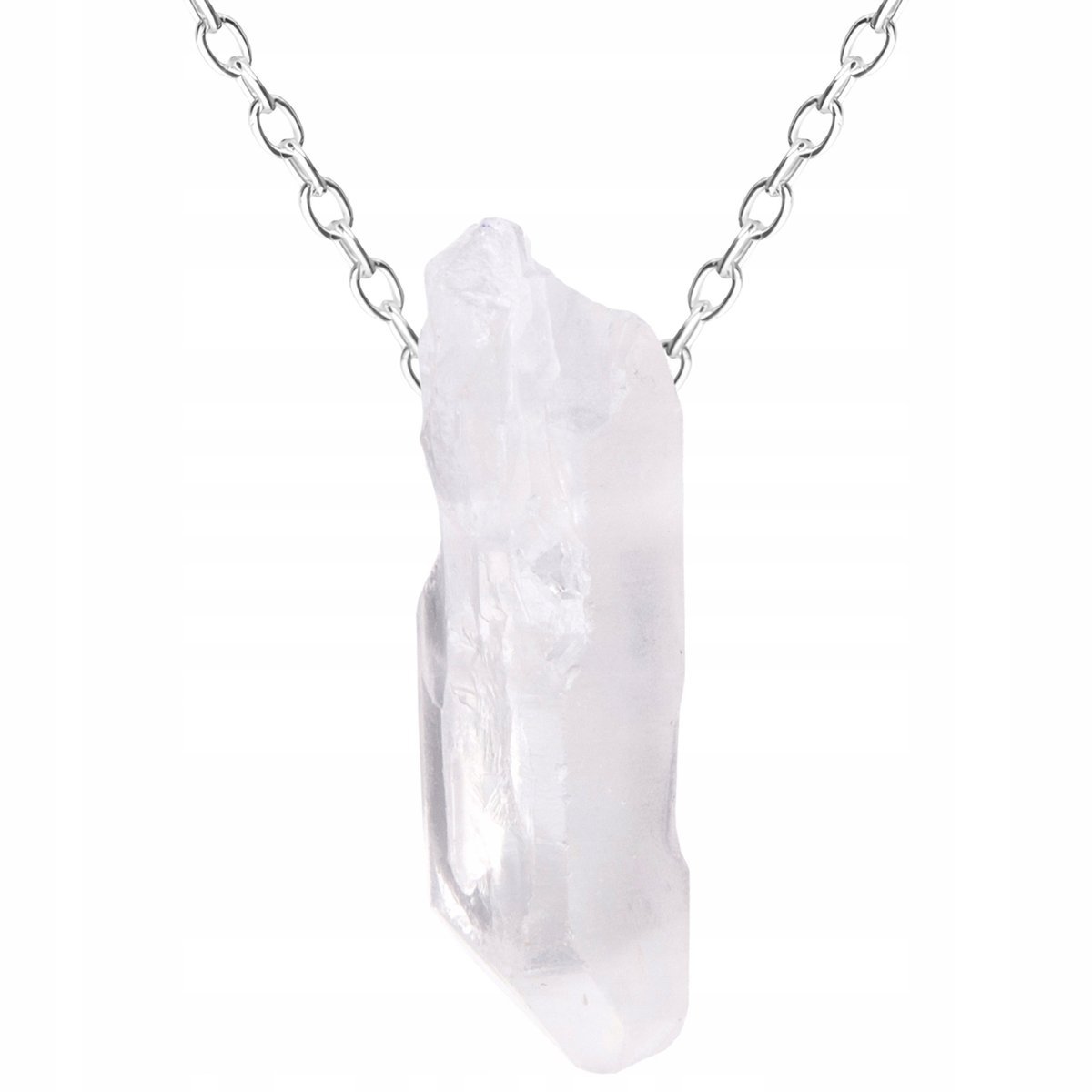 Naszyjnik Srebrny Kamień Naturalny Kryształ Natura Miłość SREBRO 925