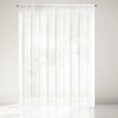 Firany - Firana Gotowa Na Taśmie, 300X250, Kremowa Gładka, Fwb-02 - miniaturka - grafika 1