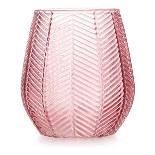 Wazon owalny VITORIA kolor pudrowy róż ameliahome - VASE/AH/VITORIA/POWDERPINK/12X13,5 - Wazony i flakony - miniaturka - grafika 1