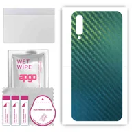 Szkła hartowane na telefon - Folia naklejka skórka strukturalna na TYŁ do Samsung Galaxy A70 -  Carbon Kameleon CAKA1 - apgo SKINS - miniaturka - grafika 1