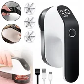 Golarki do ubrań - 2 x Golarka do ubrań swetrów tapicerki DUŻA MOCNA PROFESJONALNA 6 NOŻY LCD - miniaturka - grafika 1