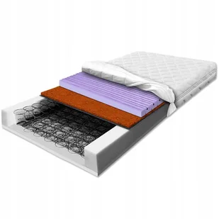 Materac sprężynowy 90x180 kokos masujący HR 24cm - Materace - miniaturka - grafika 1