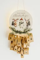 Ozdoby bożonarodzeniowe - Kalendarz adwentowy z domkami i podświetleniem - miniaturka - grafika 1