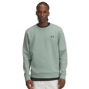 Męska bluza dresowa nierozpinana bez kaptura Under Armour UA Unstoppable Flc Crew Eu - zielona - Bluzy męskie - miniaturka - grafika 1