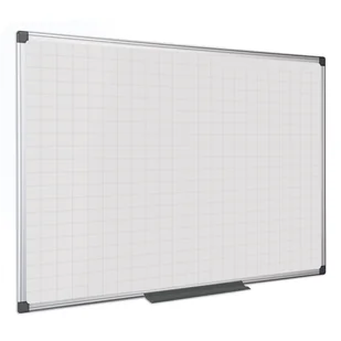 Biała tablica magnetyczna z nadrukiem, kwadraty/siatka, 1200 x 900 mm - Tablice i flipcharty - miniaturka - grafika 1
