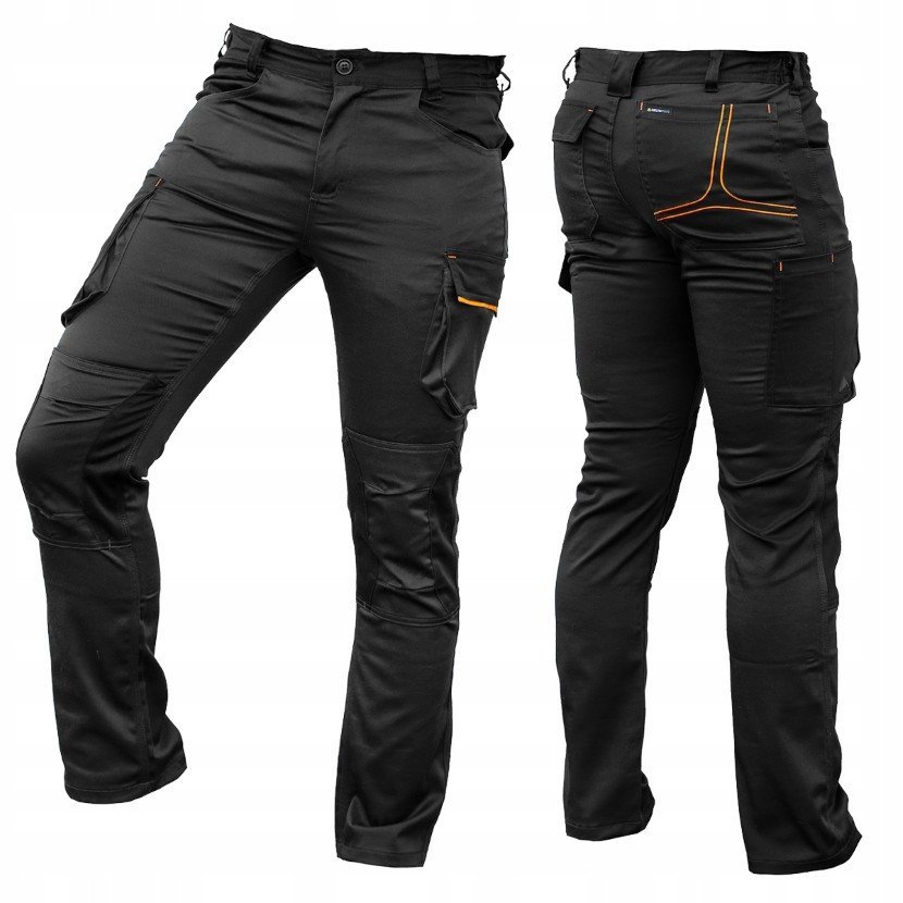 SPODNIE ROBOCZE MĘSKIE STRETCH WYGODNE MOCNE bojówki ELASTYCZNE Delta Plus