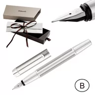 Pióra wieczne - Pióro wieczne PURA P40 B srebrne, Pelikan - miniaturka - grafika 1