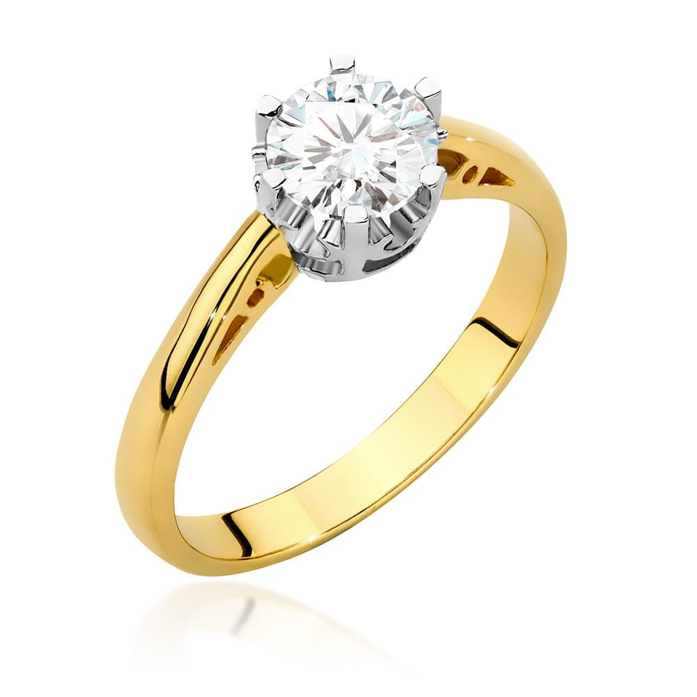 Złoty pierścionek Diament 0,70ct żółte złoto pr. 585