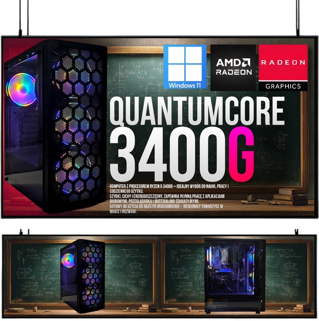 Adronix ZESTAW RYZEN QUANTUMCORE 5VEGA 11|16GB|512GB| WI-FI|WIN 11 14528150269