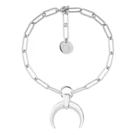 Bransoletki - Bransoletka łańcuchowa z rogiem obfitości w rockowym stylu - Manoki - miniaturka - grafika 1