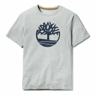 Koszulki męskie - Koszulka z krótkim rękawem Męska Timberland Kennebec River Tree Szary - miniaturka - grafika 1
