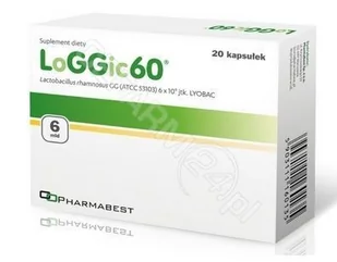 PHARMABEST SP. Z O.O. LoGGic60 probiotyk 20 kapsułek 3144964 - Układ pokarmowy - miniaturka - grafika 1