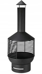 Kominek ogrodowy z paleniskiem, 41 x 41 x 105 cm - Paleniska ogrodowe - miniaturka - grafika 1