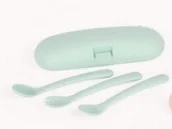 Sztućce dla dzieci - Miniland, Zestaw sztućców Dolce - Miętowy - miniaturka - grafika 1