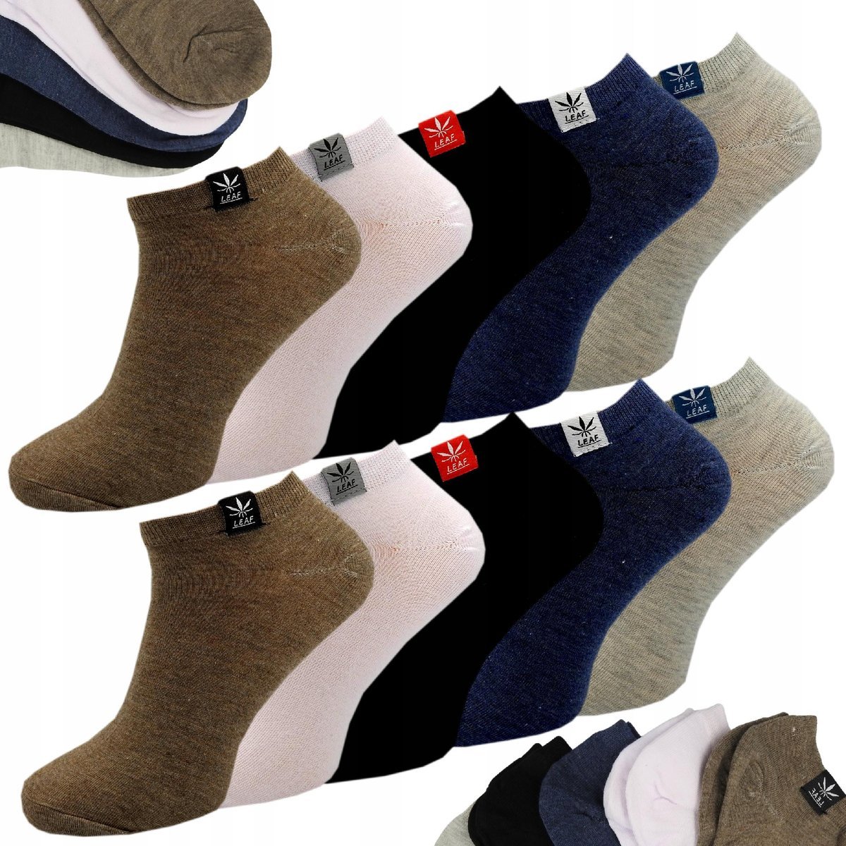 10 X SKARPETY MĘSKIE SKARPETKI KRÓTKIE WZORY BAWEŁNIANE KOLOROWE 40/43