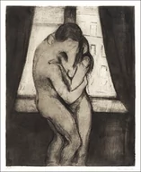 Plakaty - The Kiss (1895), Edvard Munch -  plakat Wymiar do wyboru: 40x60 cm - miniaturka - grafika 1