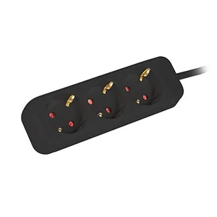 LANBERG Listwa przedluzacz 1.5m 3X230v c PS0-03F-0150-BK - Listwy zasilające - miniaturka - grafika 1