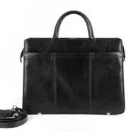 Torebki damskie - 525 Teczka damska suwakowa-2komorowa-czarna KEMER - miniaturka - grafika 1