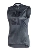 Koszulki sportowe damskie - Protective Top kolarski "Blue Sun" w kolorze szarym - miniaturka - grafika 1