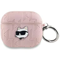 Akcesoria do słuchawek - Karl Lagerfeld KLAP2PGCHPP AirPods Pro 2 (2022/2023) cover różowy/pink Monogram Choupette Head - miniaturka - grafika 1