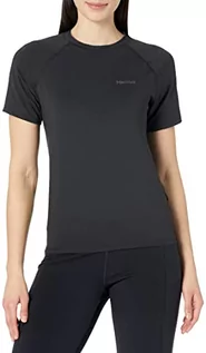 Koszulki i topy damskie - Marmot Damska koszulka Wm's Windridge SS, oddychająca koszulka funkcyjna, koszulka sportowa z krótkim rękawem, szybkoschnąca koszulka fitness, czarna, S - grafika 1