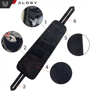 2x Organizer samochodowy boczny na bok fotel siedzenie do auta samochodu osłona Alogy Car czarny - Części i akcesoria do laptopów - miniaturka - grafika 5