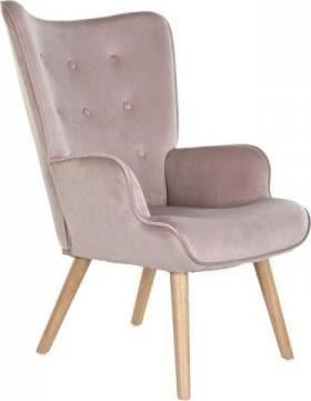DKD Home Decor Krzesło DKD Home Decor Różowy Drewno Poliester 67 x 69 x 96 cm