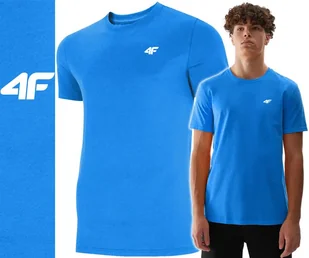 Koszulka Męska 4f T-shirt Bawełniany Podkoszulek Sportowy Co Dzień 1887 L - Koszulki męskie - miniaturka - grafika 1