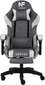 Fotele gamingowe - Fotel Infini Fotel Gamingowy z podnóżkiem Core Dark Gray - miniaturka - grafika 1