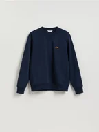 Bluzy męskie - Reserved - Bluza z haftem - granatowy - miniaturka - grafika 1