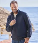 Kurtki męskie - Kurtka z mikrofibry Mężczyzna Atlas For Men - Kolor : Granatowy - Rozmiar : L - miniaturka - grafika 1